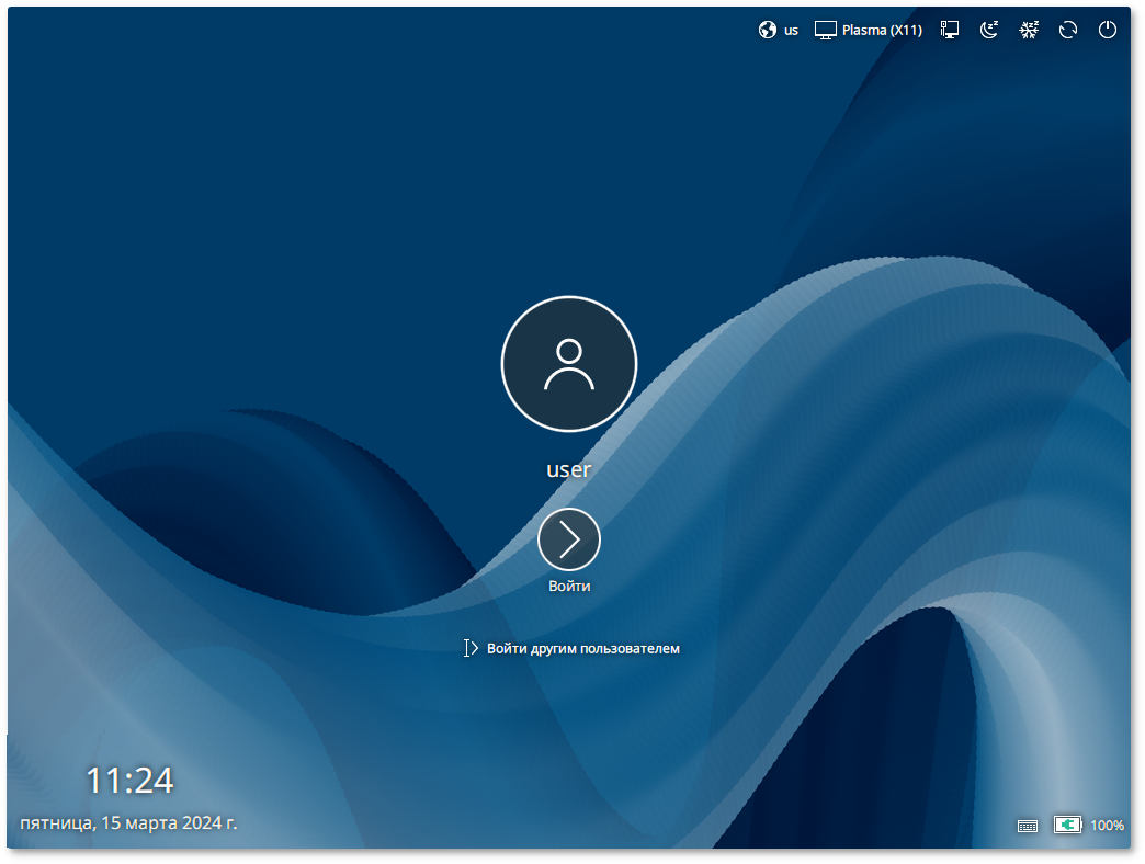 Окно входа в систему