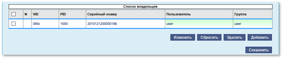 Указание пользователя и группы для блочного устройства