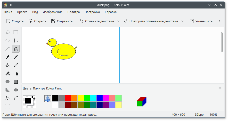 Окно программы KolourPaint