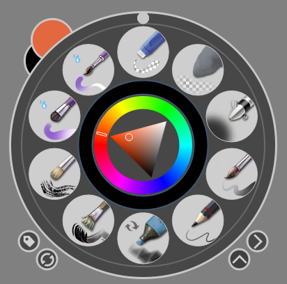 Krita. Быстрое меню