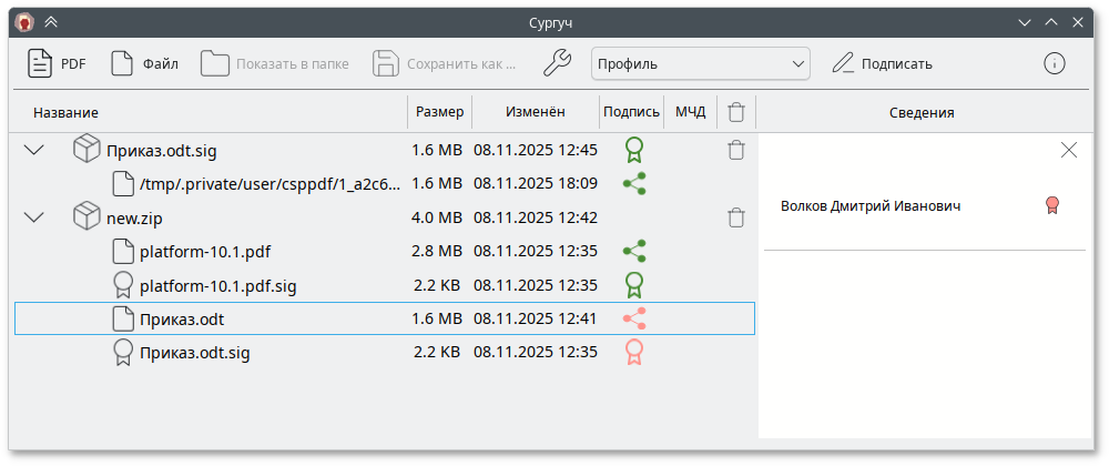 Сургуч. Субъект сертификата