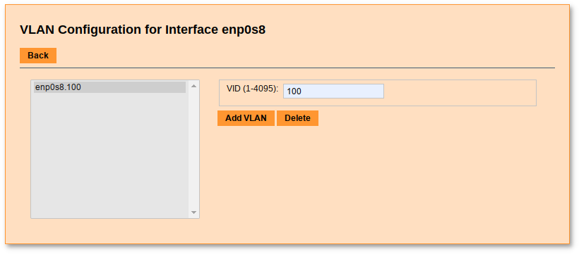 Создание интерфейса VLAN