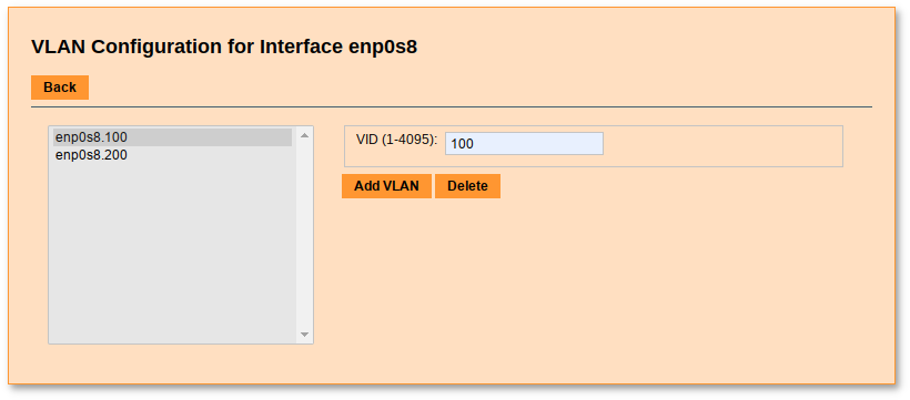Удаление интерфейса VLAN