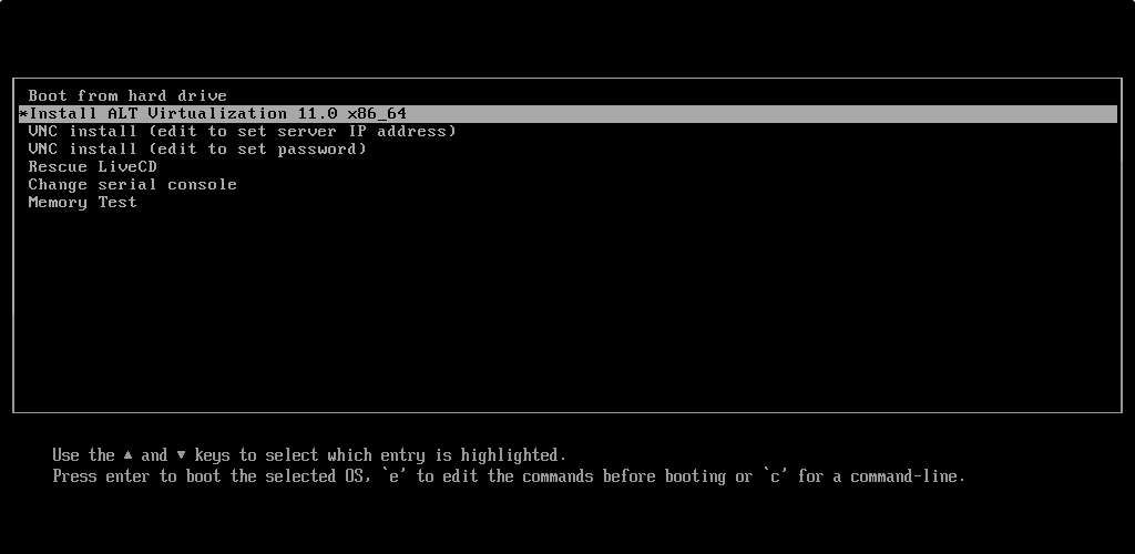 Начальный загрузчик в режиме Legacy