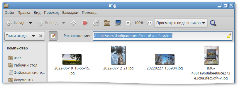 Редактируемая строка адреса