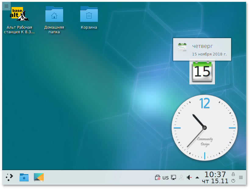 Виджеты на рабочем столе KDE