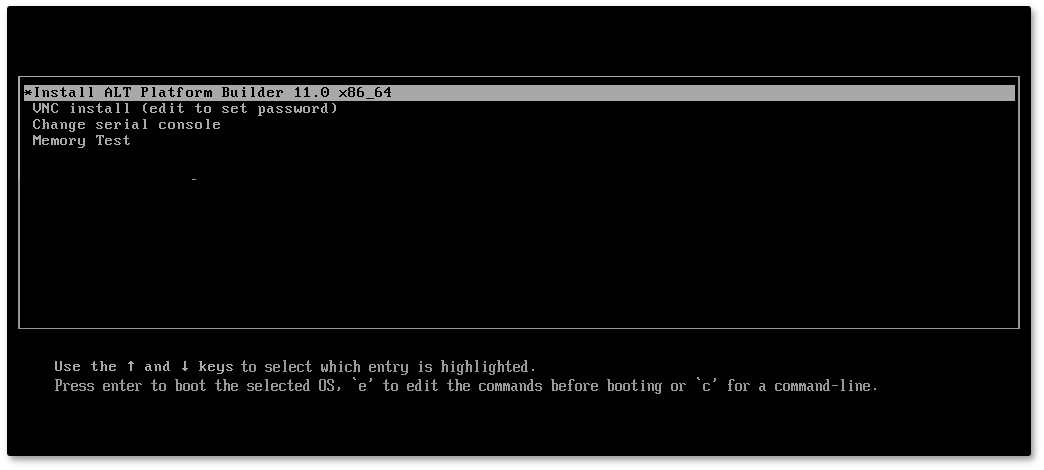 Начальный загрузчик в режиме Legacy